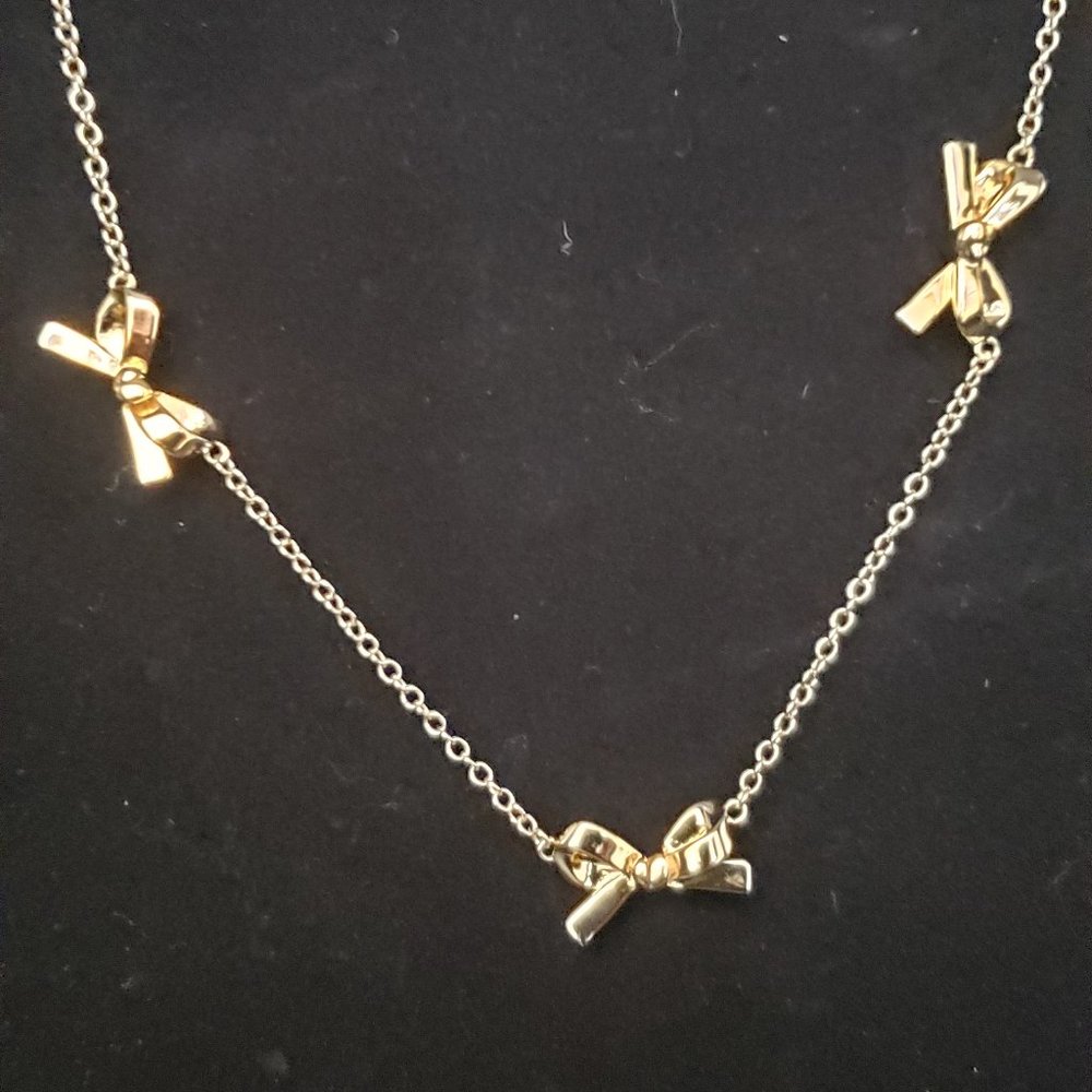 Precious Kate Spade Scattered Ribbon Bow Necklace
